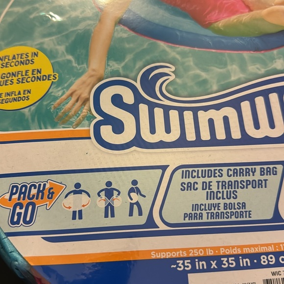 NEW: SwimWays Papasan Spring Float Hyper-Flate Valve - Adult Pool Lounge Chair - Picture 7 of 11